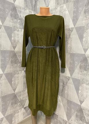 Сукня міді// платье горчичного цвета