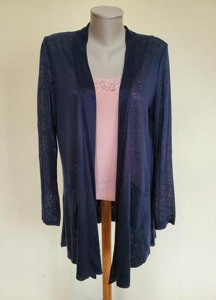 Красивий трикотажний брендовий легкий льняний кардиган