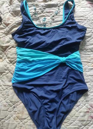 Супер  стильный синий сдельный купальник бассейн пляж