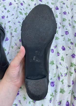 5th avenue туфлі туфельки жіночі фірмові брендові чорні шкіряні з натуральної шкіри на низькому каблуці7 фото