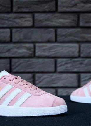 Женские кроссовки adidas gazelle pink 37-38-39-403 фото