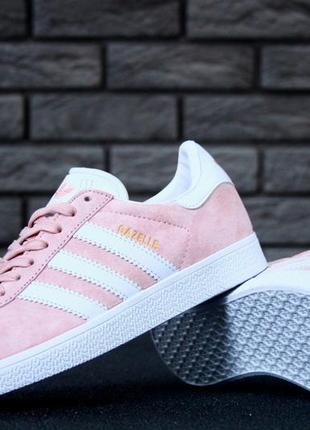 Женские кроссовки adidas gazelle pink 37-38-39-406 фото