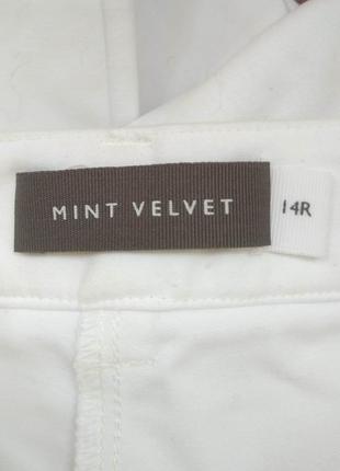 Белые женские коттоновые брюки mint velvet/летние чиносы с высокой посадкой в стиле balmain3 фото