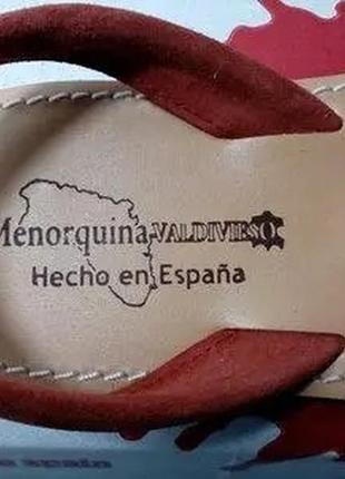 Замшевые брендовые женские испанские сандалии, менорки, аварки, оригинал