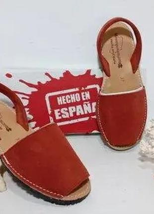 Замшевые брендовые женские испанские сандалии, менорки, аварки, оригинал