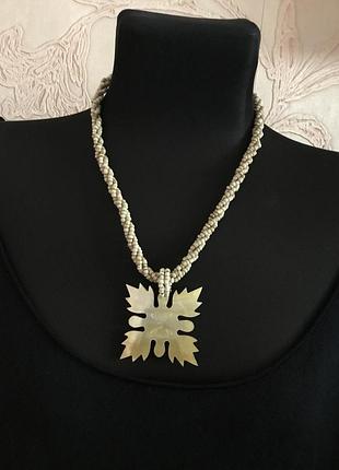 Намисто підвіска кольє перламутр