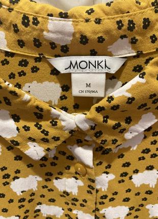 Рубашка блузка в принт барашки monki9 фото