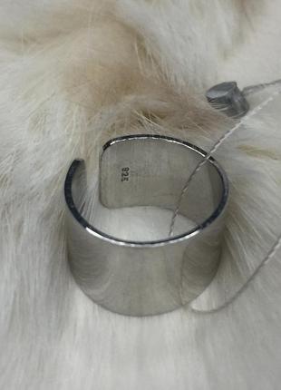 Серебряное кольцо колечко крупное массивное широкое гладкое серебро проба 925 новое с биркой италия5 фото