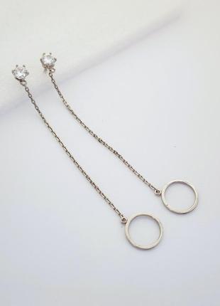 Серебряные серьги висюльки