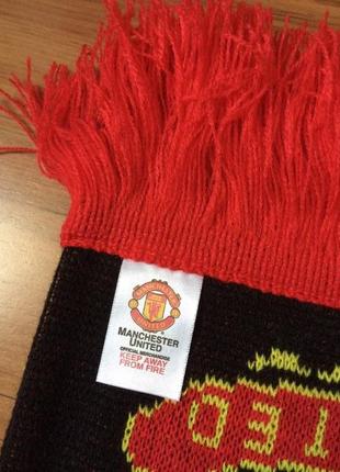 Красивый яркий официальный шарф футбольного клуба manchester united2 фото