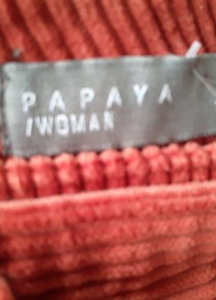 100% коттон. женская вельветовая бархатная мягкая коралловая юбка papaya3 фото