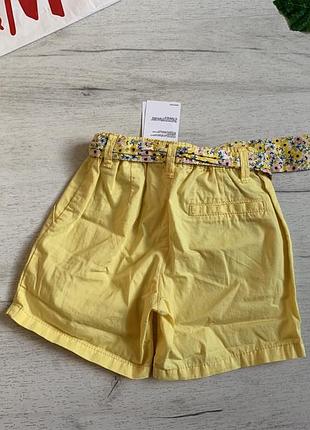 Шорти h&m шорти для дівчинки 4/5 років, шорті h&m шорти з поясом, шорті на дівчинку 4/5 років 5