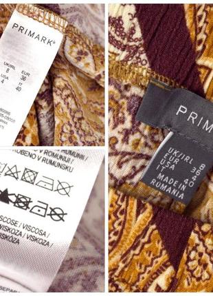 Стильная длинная юбка primark с принтом. размер uk8eur36.8 фото