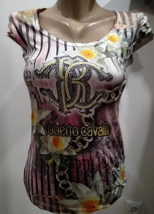 Яскрава футболка roberto cavalli