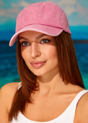 Женская летняя кепка бейсболка розовый
