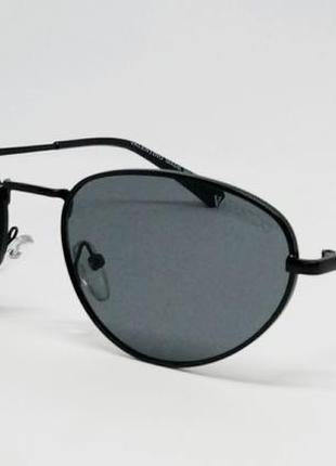 Valentino стильные женские солнцезащитные очки узкие чёрные в чёрном металле