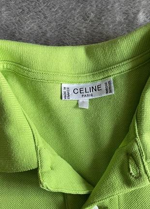 Женская винтажная футболка поло celine8 фото