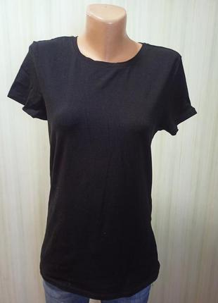 Чорна футболка. черная футболка. женская футболка. базовая футболка