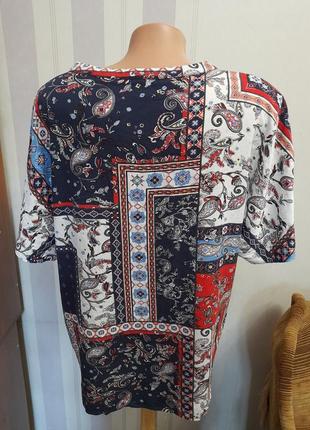 Легка блуза  вискоза обьемная блузка рубаха футболка штапельная большой размер3 фото