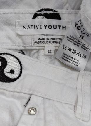 Джинси native youth білого кольору з вишивкою9 фото