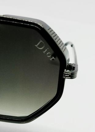 Christian dior очки унисекс солнцезащитные серо зелёный градиент с боковыми шторками9 фото