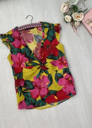 Льон👌розкішна лляна блуза zara👌