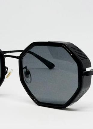 Christian dior стильные солнцезащитные очки унисекс черные с боковыми защитными шторками