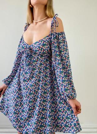 Шифонова сукня міні в стилі бебі-долл3 фото