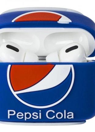 Силиконовый чехол для наушников pepsi + карабин1 фото