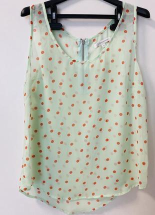 Легка вільна блуза майка футболка топ в горох ♥️5 фото