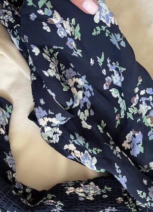 Блуза топ цветы обємні рукава cos5 фото
