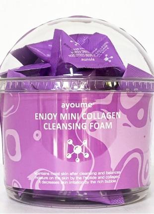 Пінка для вмивання з колагеном ayoume enjoy mini collagen cleansing foam 3g