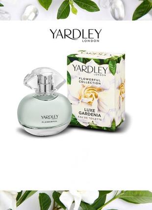 Оригінал туалетна вода yardley luxe gardenia 50 мл парфум гарденія парфуми квітковий аромат1 фото