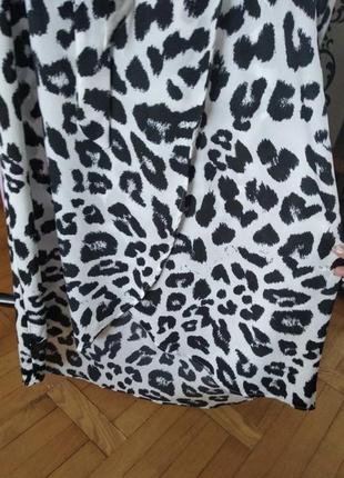 Летнее леопардовое платье миди, сарафан шифоновый5 фото