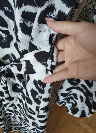 Летнее леопардовое платье миди, сарафан шифоновый7 фото