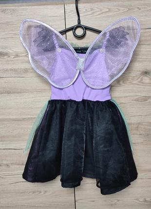 Дитячий костюм, сукня метелик, метелик, фея, ніч, відьма, відьма на 2-3 роки4 фото