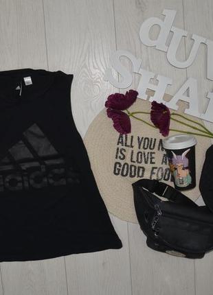 S женская фирменная футболка майка топ с модным принтом лого оригинал адидас adidas2 фото