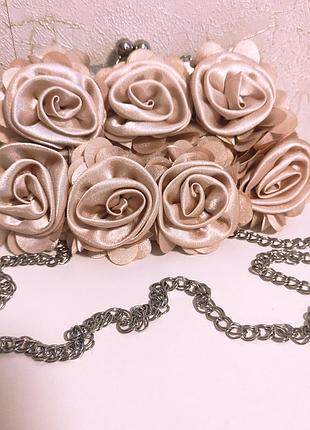 Стильная сумочка-клатч "чайная роза"