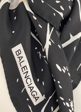 Шовковий хустку бренд balenciaga вінтаж шов роуль 100%шовк 5