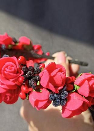 Обруч с цветами