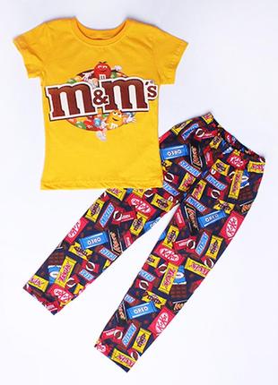 Піжама для дівчинки футболка + лосинки m&m2 фото