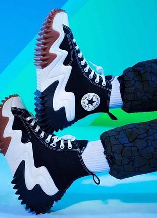 Кеди converse run star motion hi 171545c black дитячі чоловічі жіночі