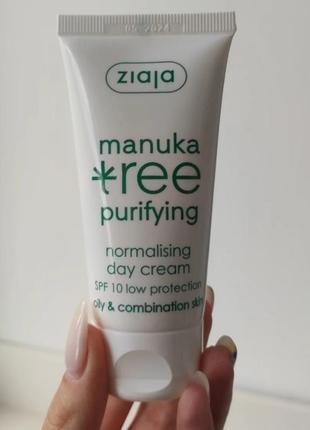 Денний нормалізуючий крем для обличчя
ziaja manuka tree purifying normalising day cream spf 10
