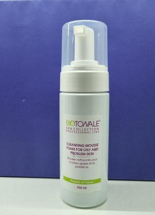 Очищувальний мкс-піна для жирної та проблемної шкіри biotonale cleansing mousse foam for oily and problem skin
