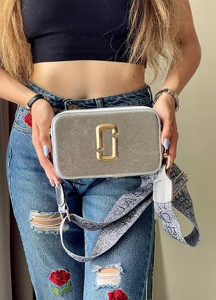Marc jacobs silver shine logo трендова сумочка марк джейкобс срібна срібляста брендова сумка срібна срібляста новинка 10