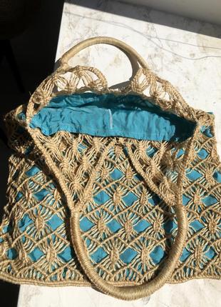 Плетеная сумка из джута4 фото
