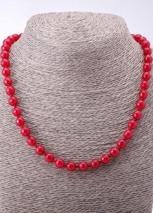 Бусы турмалин граненный шарик d-8мм l-50см