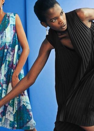 Плиссированное платье миди & other stories яркое летнее платье zara h&m р. xs, s, m7 фото