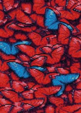 Алмазна картина hx239 "червоні метелики", розміром 30х40 см