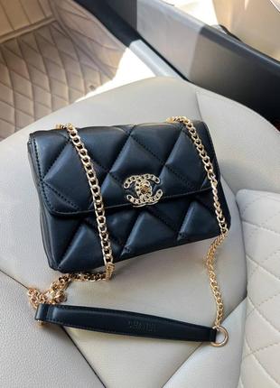 Розкішна брендова чорна сумочка в стилі chanel 25 black шикарна чорна сумка під шанель з червоною підкладкою всередині1 фото